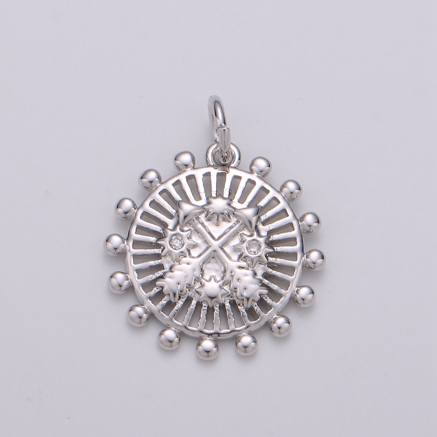 18x15mm 24k Gold Filled Coin Medallion, Arrow Charms, Round Pendant Silver Medallion for Bracelet Earring Necklace Making D-357 D-358
