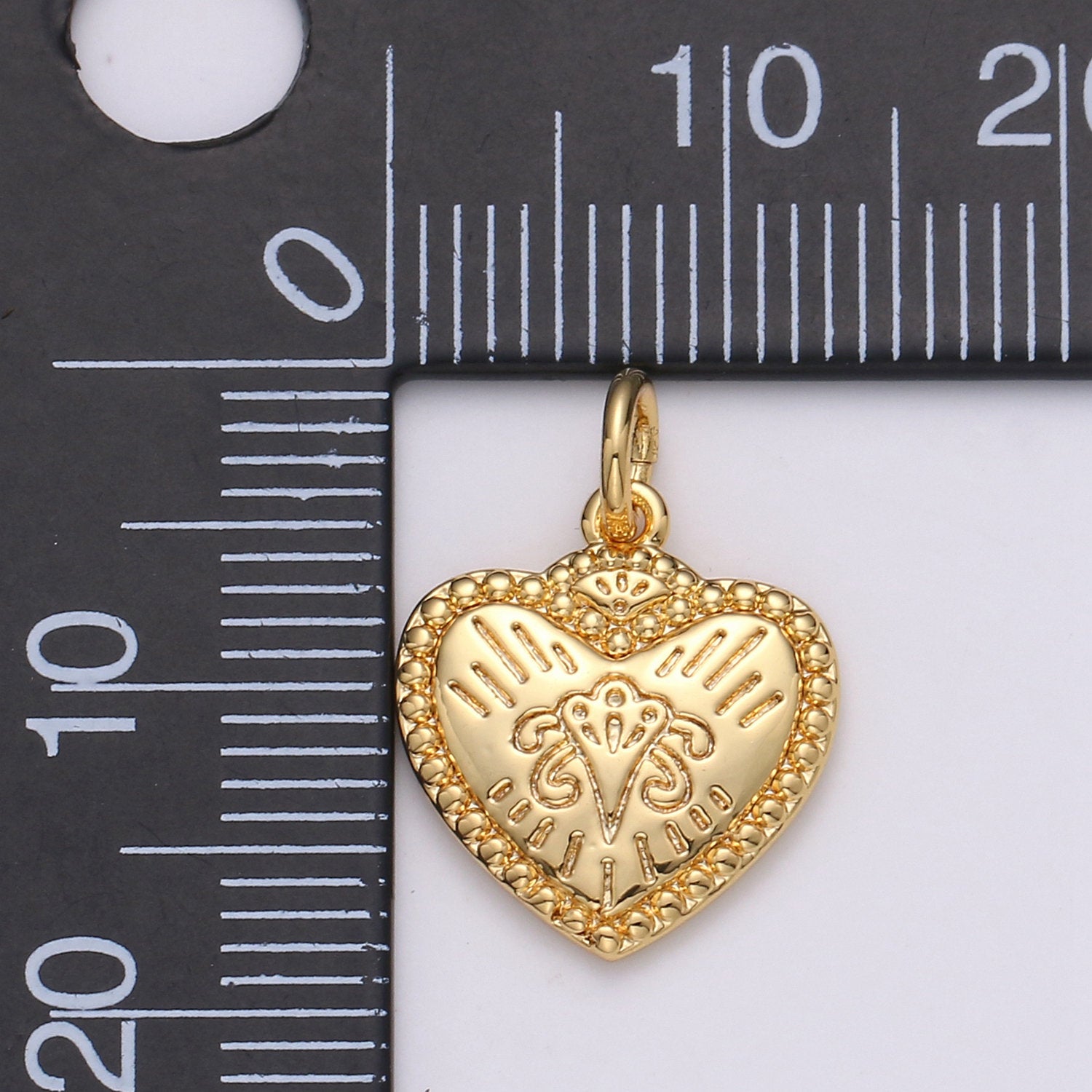 18X13mm 24k Gold Filled Heart Charms, Love Pendant, Dainty Silver Happy Heart Charm for Boho Bohemian Bracelet Earring Necklace supply D-413 D-414