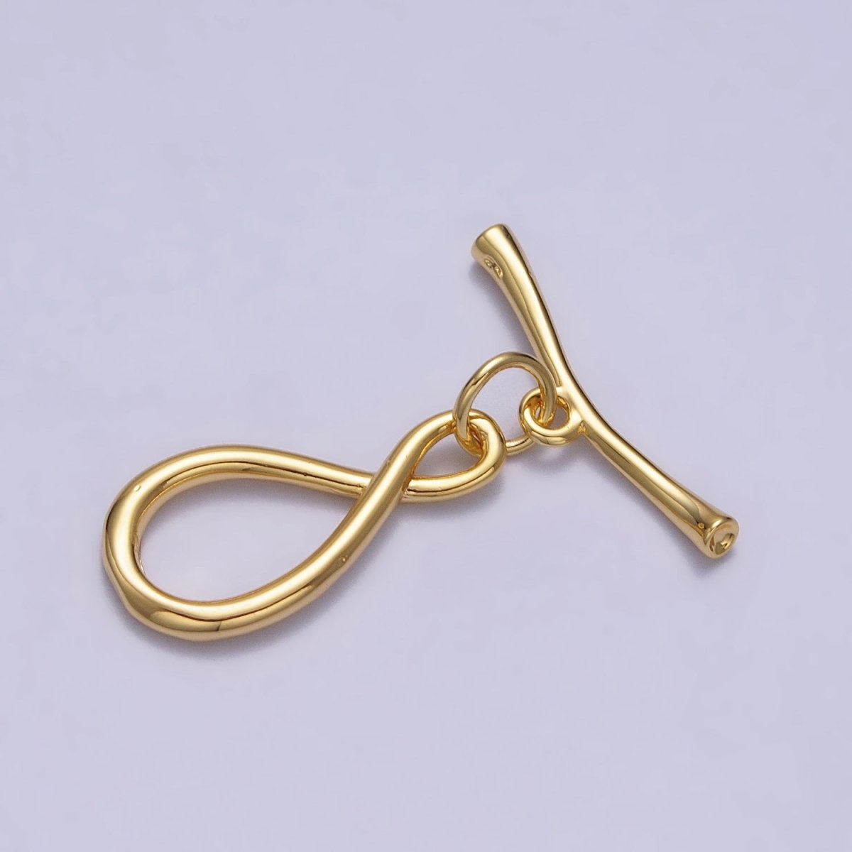 Infinity Coiled Geometric Toggle Clasps Jewelry Closure in Gold & Silver | Z-082 Z-083