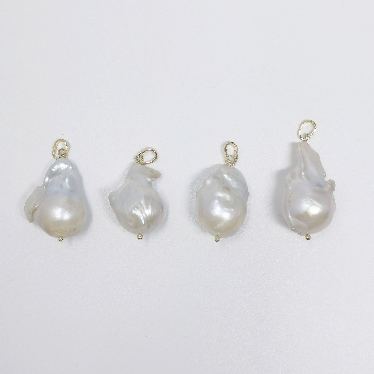 Irregular baroque pearl necklace, Freeform Keishi pearl charm for Necklace Component P-1566