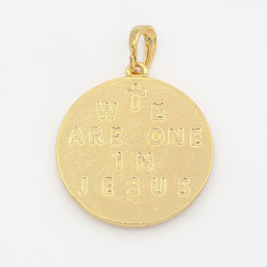 Jesus Christ Pendant Gold Plated Necklace - Sacred Heart of Jesus Christ Pendant - Rose Gold Plated Pendant - Religious Pendant H-207