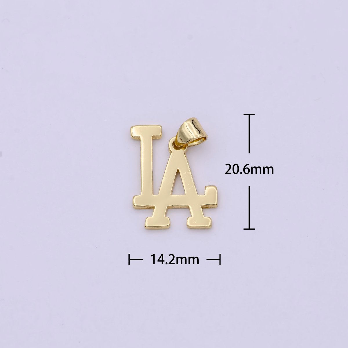 LA Charm Necklace | Los Angeles Pendant | So Cal | LA Gifts For Her Him | LA Initial | Silver Baseball Charm H-481 H-482
