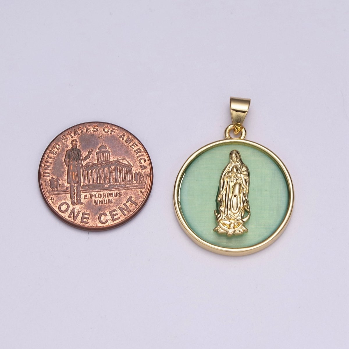 Lady Guadalupe Pendant Virgin Mary Religious Charm N-510 N-511