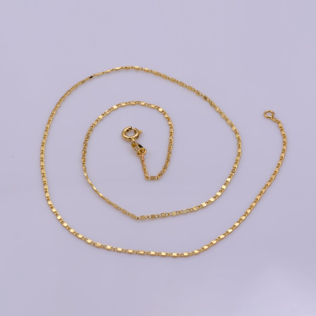 Layering Gold Anchor Chain Choker Necklace, 24k Gold Filled Chain, Chain Layering Necklace, Dainty Gold Chain, Minimalist Jewelry Necklace | WA-383 - DLUXCA