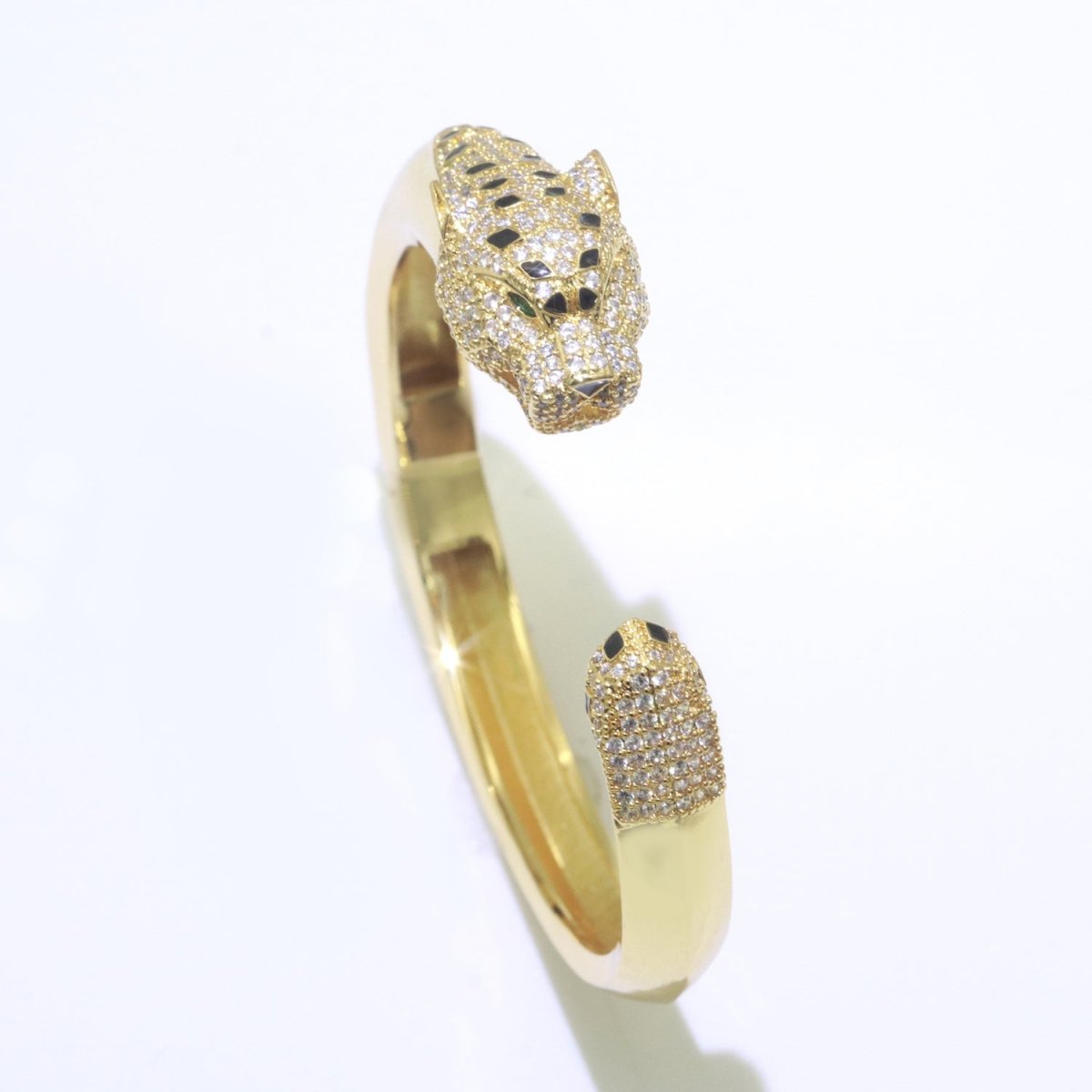 Leopard Bracelet Gold Filled Women Bangle Bracelet with Zircon Panther Bracelet For Women Fashion Jewelry Wholesale | WA-145 Clearance Pricing - DLUXCA
