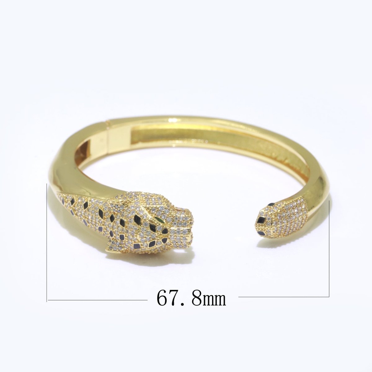 Leopard Bracelet Gold Filled Women Bangle Bracelet with Zircon Panther Bracelet For Women Fashion Jewelry Wholesale | WA-145 Clearance Pricing - DLUXCA