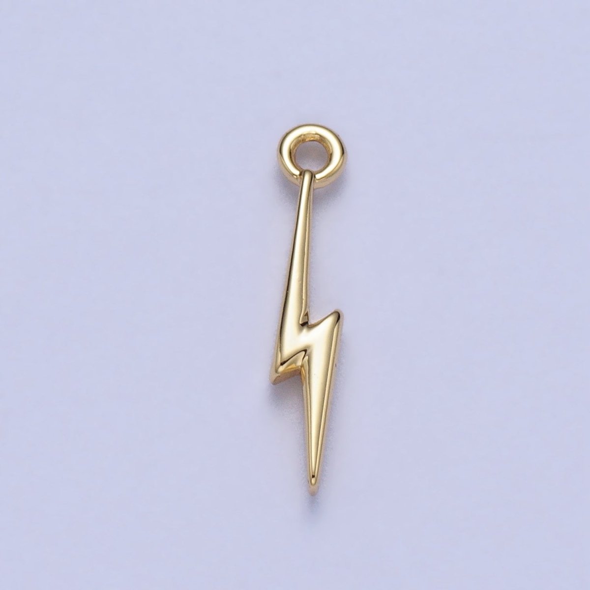 Lightning Bolt Storm Thunder Mini Charm in Gold & Silver | AC-052
