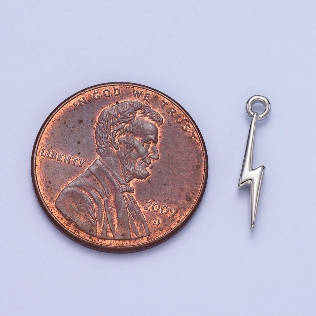 Lightning Bolt Storm Thunder Mini Charm in Gold & Silver | AC-052