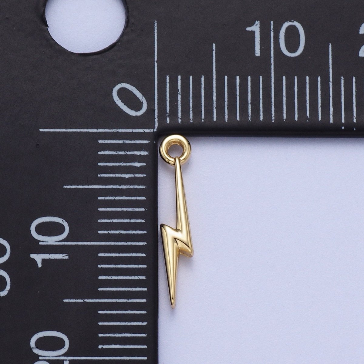 Lightning Bolt Storm Thunder Mini Charm in Gold & Silver | AC-052