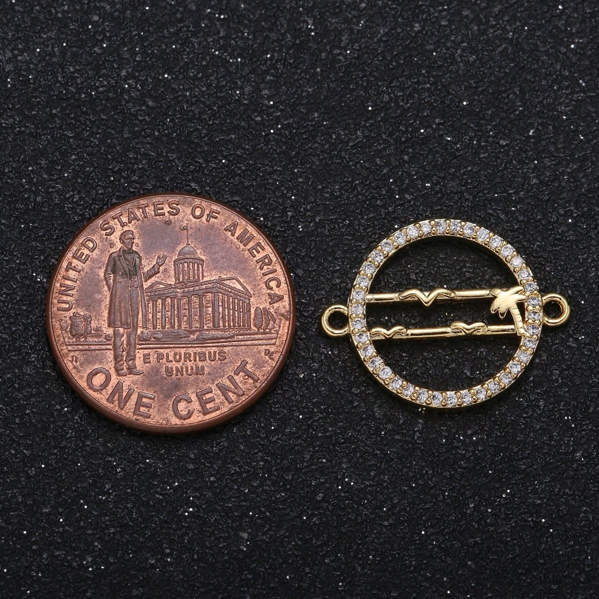 Line of Beach Ocean Nature CZ Nature Micro Pave Connectors Supply Component GP-003