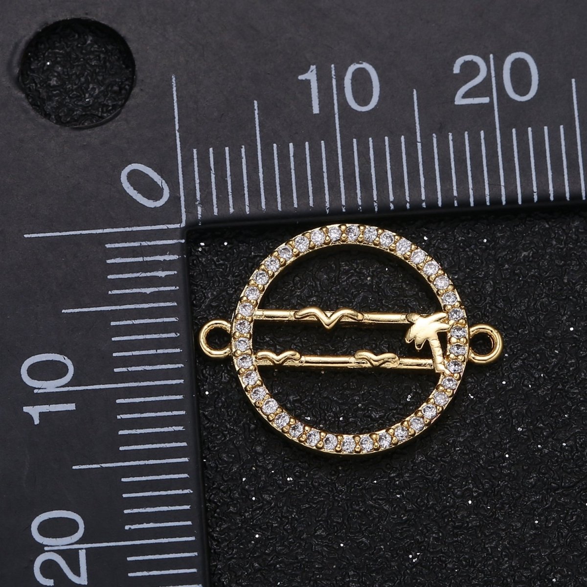 Line of Beach Ocean Nature CZ Nature Micro Pave Connectors Supply Component GP-003