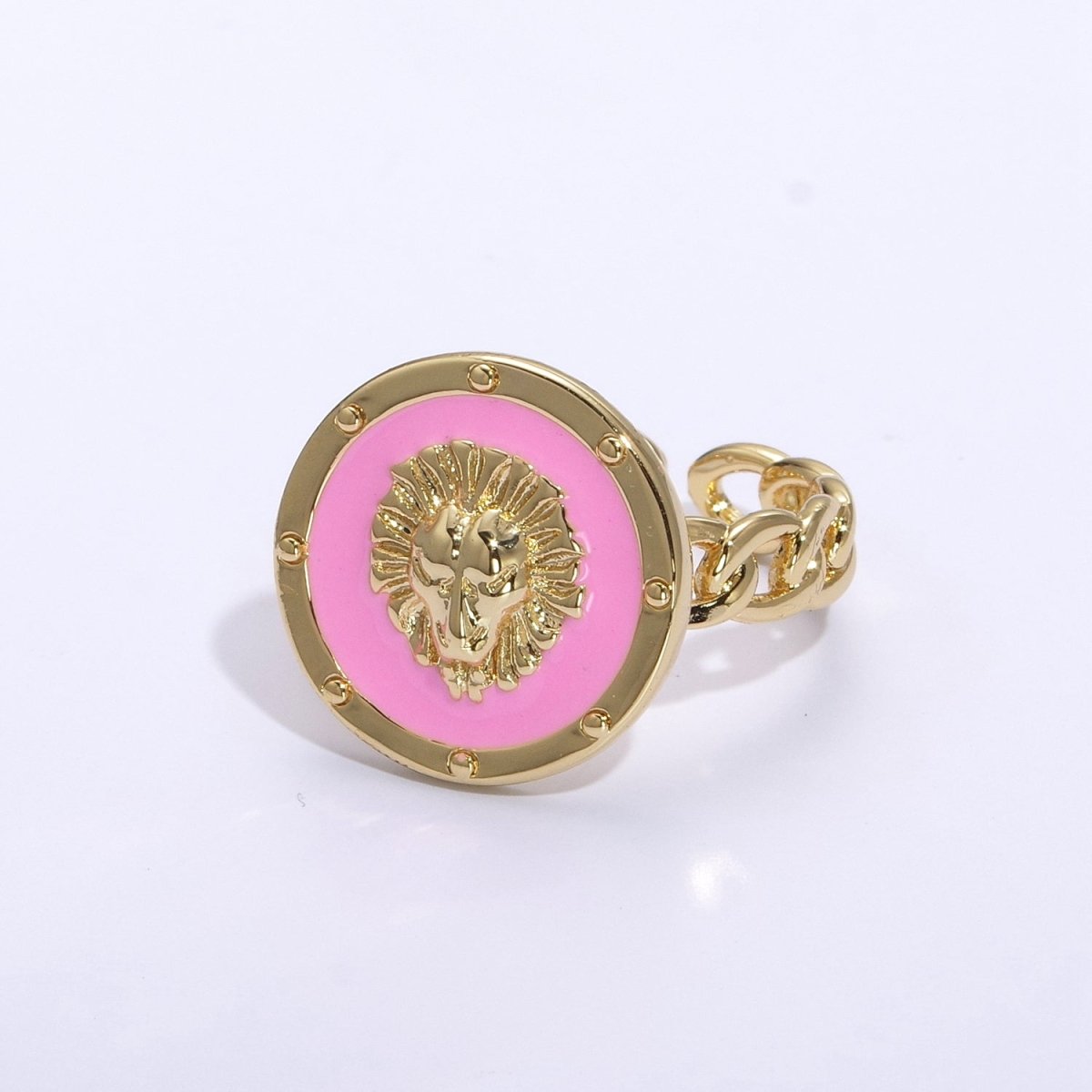 Lion ring, trendy ring, Enamel Leo ring, Adjustable Open Ring Lion King ring Open Adjustable U-055~U-059