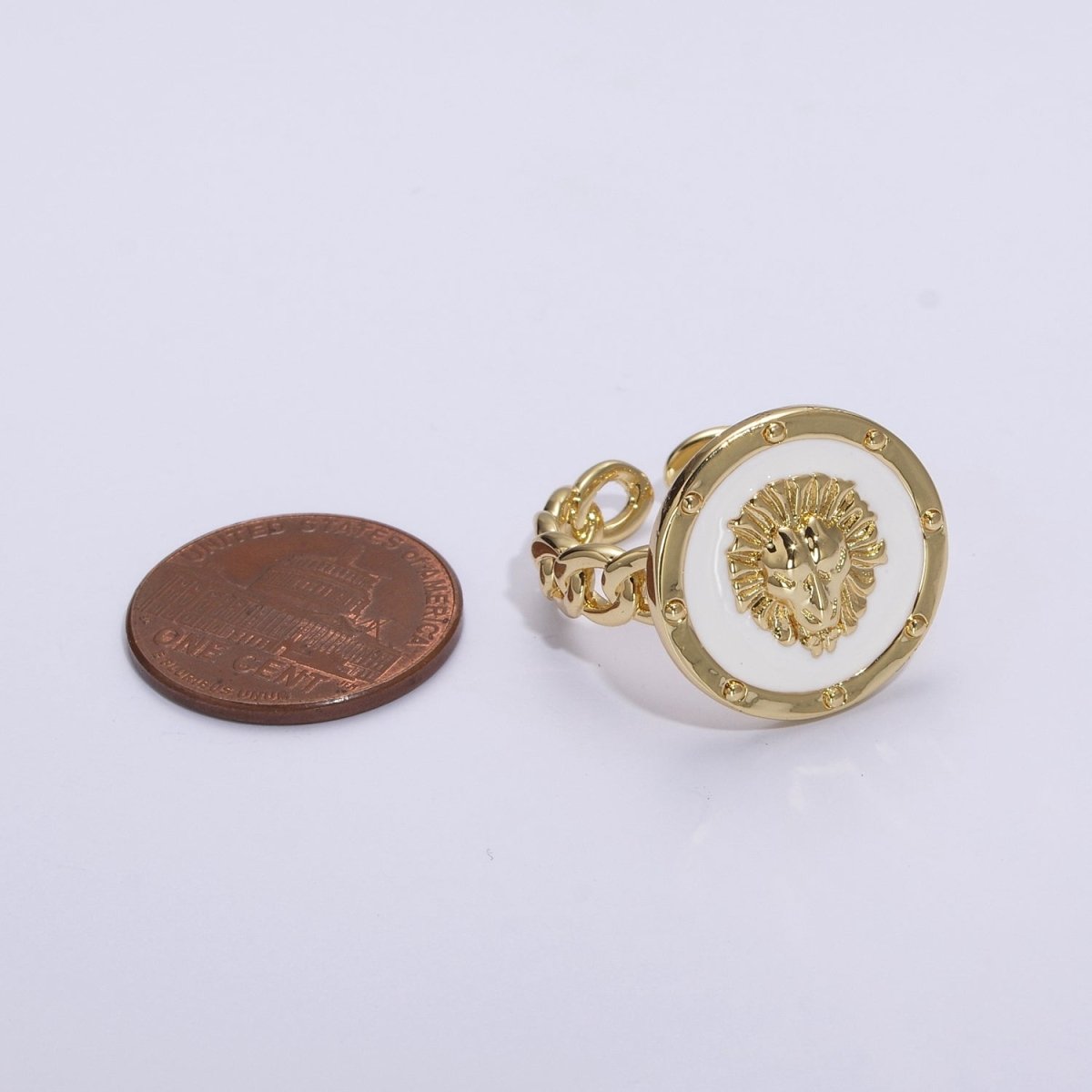 Lion ring, trendy ring, Enamel Leo ring, Adjustable Open Ring Lion King ring Open Adjustable U-055~U-059