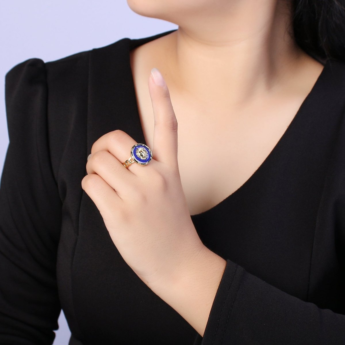 Lion ring, trendy ring, Enamel Leo ring, Adjustable Open Ring Lion King ring Open Adjustable U-055~U-059