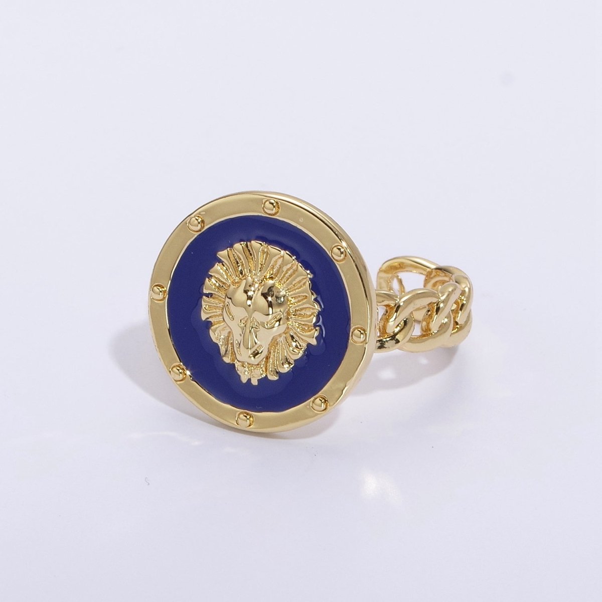 Lion ring, trendy ring, Enamel Leo ring, Adjustable Open Ring Lion King ring Open Adjustable U-055~U-059