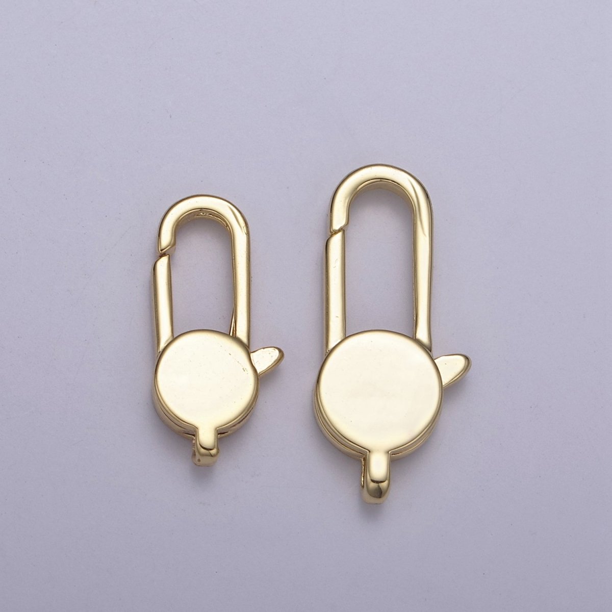 Long 14K Gold Filled / Silver oval lobster claw clasp 25x11mm / 20x10mm L-602 L-603