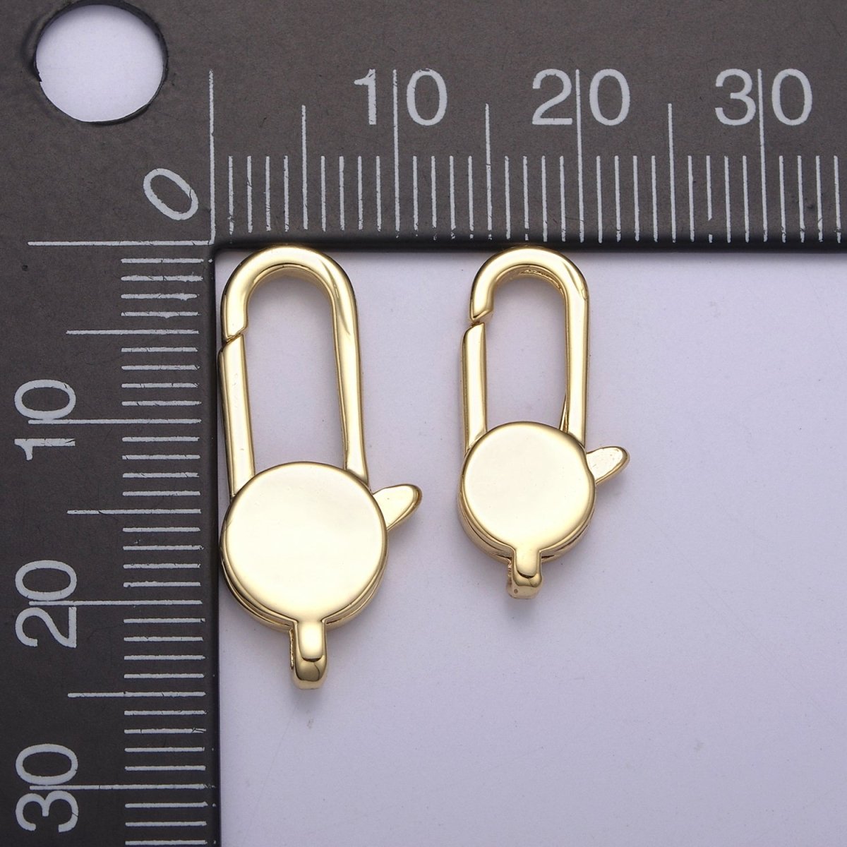 Long 14K Gold Filled / Silver oval lobster claw clasp 25x11mm / 20x10mm L-602 L-603