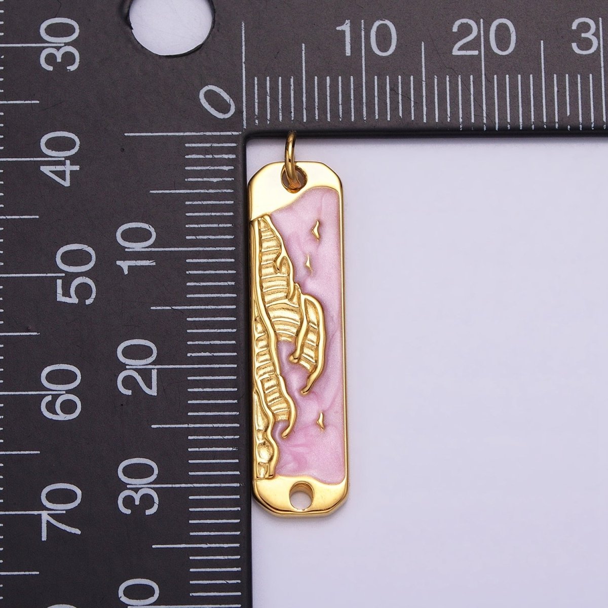 Long Bar Ocean Charm Silver Gold Beach Wave Earth Day Necklace Pendant AC573 AC574 AC575 AC576