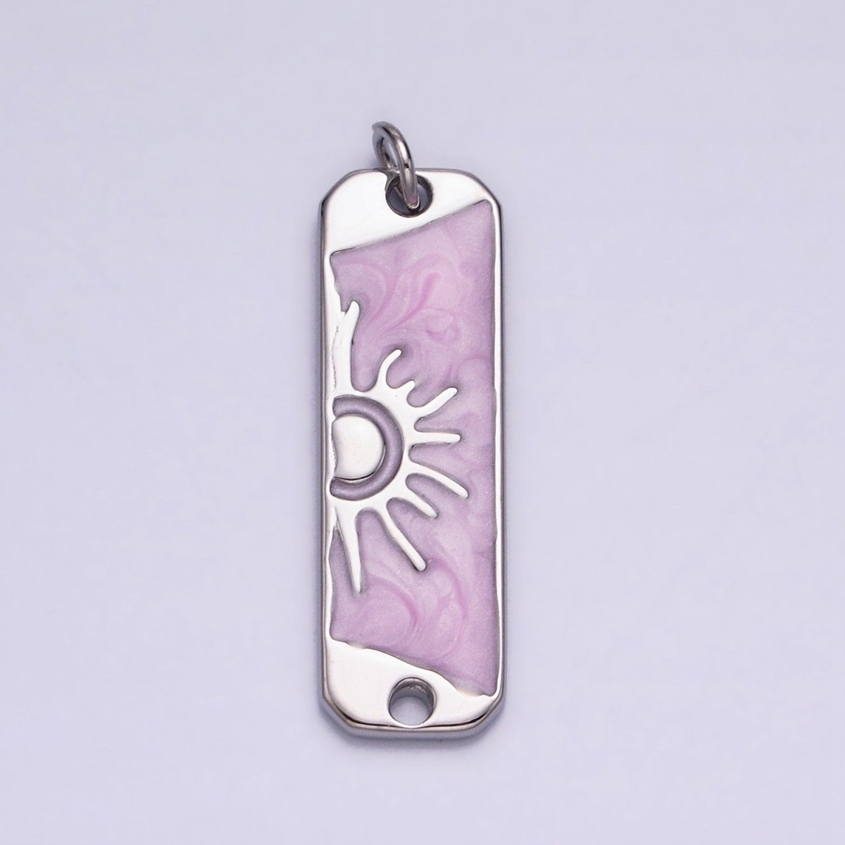 Long Bar Sun Charm Silver Gold Sun Rise Good Morning Earth Day Necklace Pendant AC581 AC582 AC583 AC584