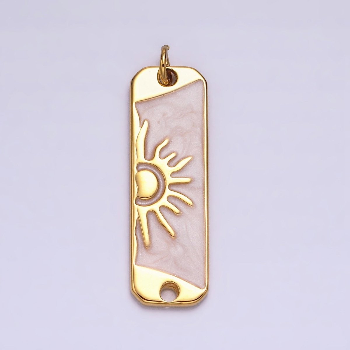 Long Bar Sun Charm Silver Gold Sun Rise Good Morning Earth Day Necklace Pendant AC581 AC582 AC583 AC584