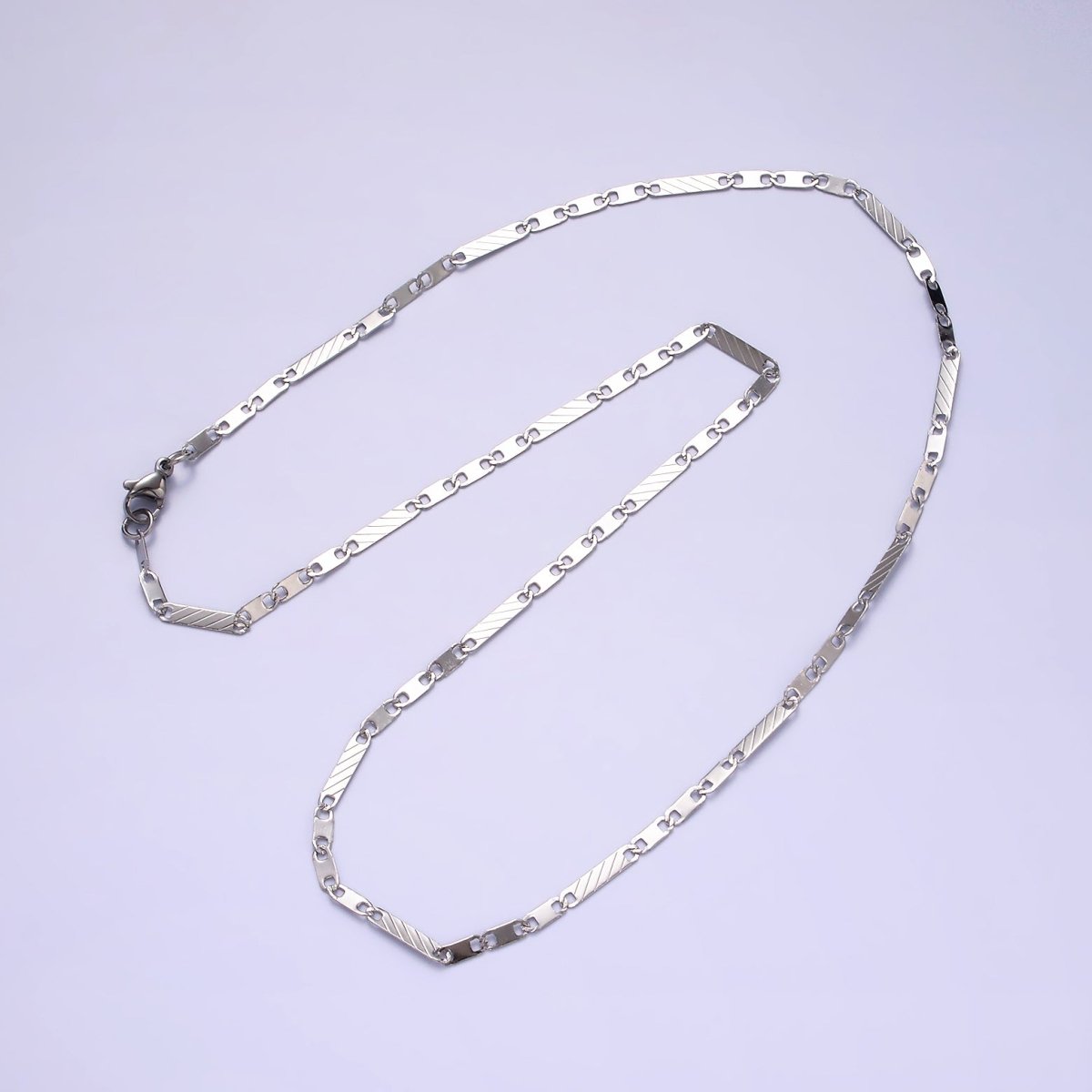 Long Flat Mariner Anchor Chain Necklace for Women Stainless Steel Necklace 20 inch long | WA-2098 Clearance Pricing