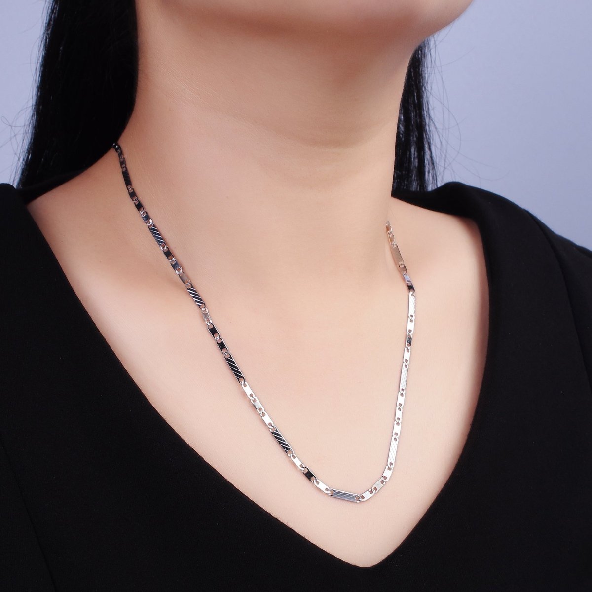 Long Flat Mariner Anchor Chain Necklace for Women Stainless Steel Necklace 20 inch long | WA-2098 Clearance Pricing