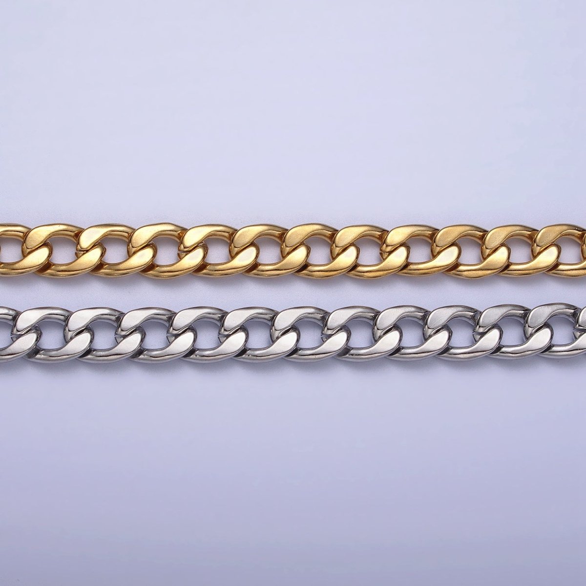 Long Gold Miami Cuban Curb Chain Necklace Stainless Steel 8.5mm Thick Men's Chain 23.5 inch Necklace | WA-1589 WA-1590 Clearance Pricing