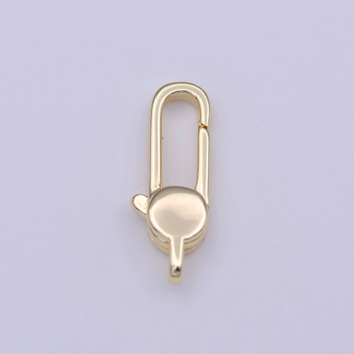 Long Gold Parrot Claw Clasp / Silver Oval lobster clasp 18x7mm K-246 K-287