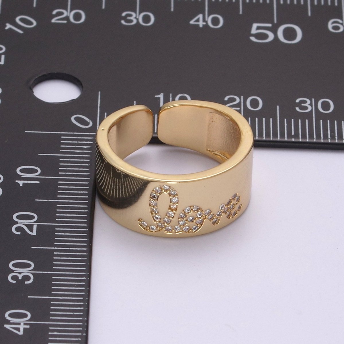 Love Ring, Script Love Ring, Promise Dainty Love Ring, Gold Filled love Ring, Minimalist Stacking Jewelry Gift For Her U-189 U-190