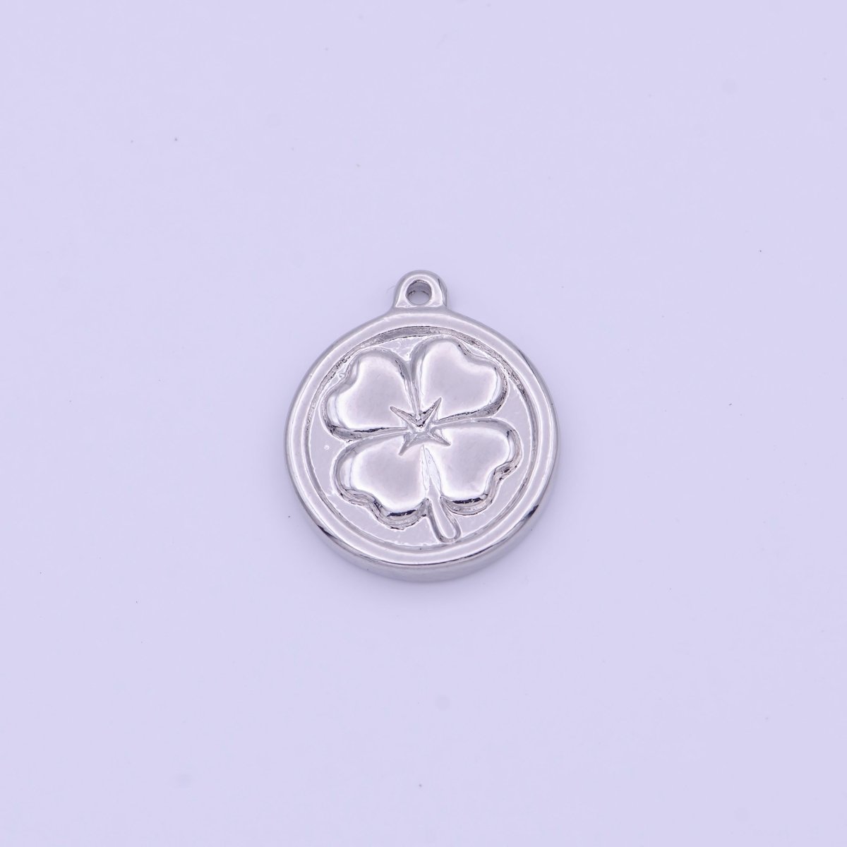 Lucky Clover Quatrefoil Coin Charm in Gold & Silver | D-398 D-453