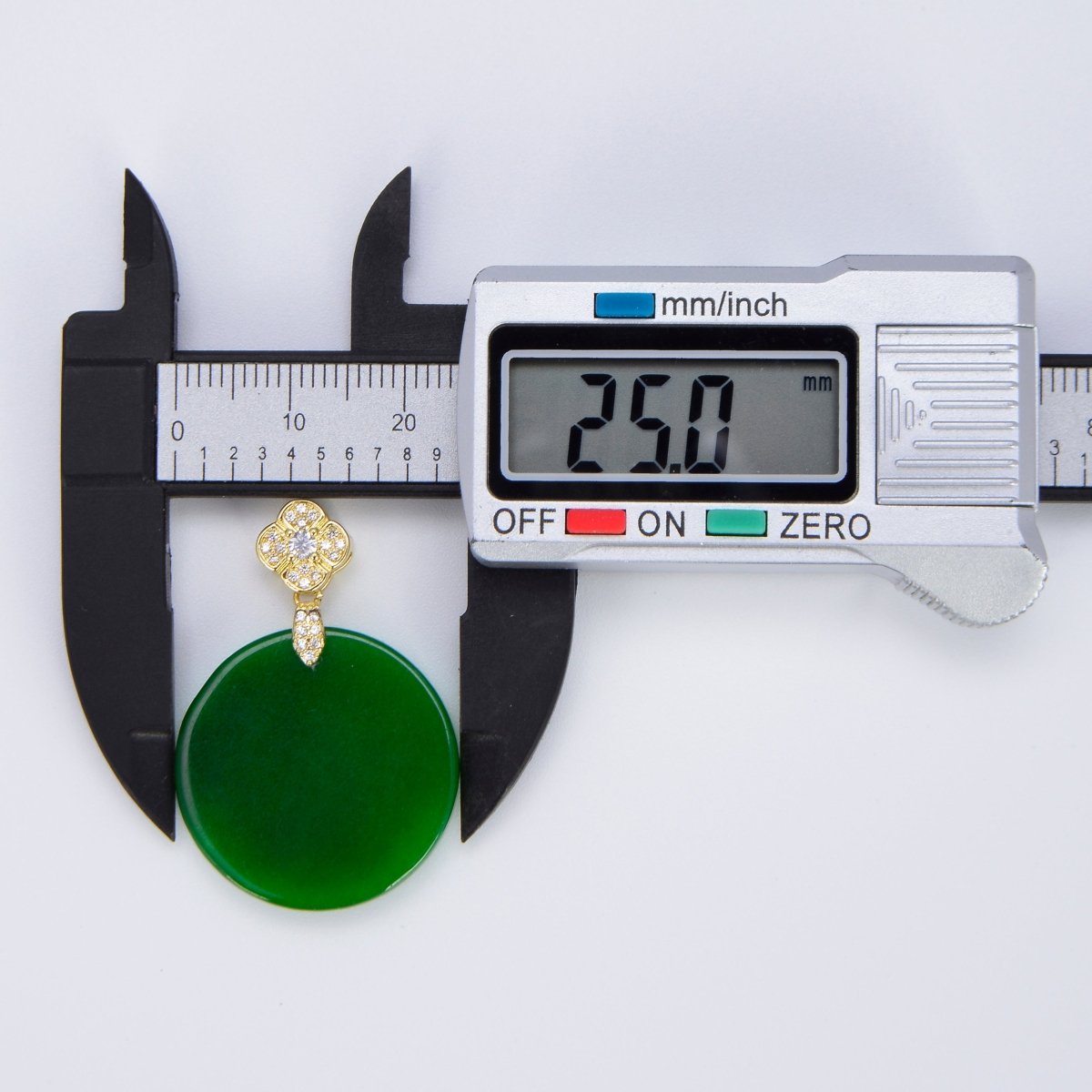 Lucky Genuine Green Jade Circle Coin Pendant for Necklace Jewelry Making Supply AH-309