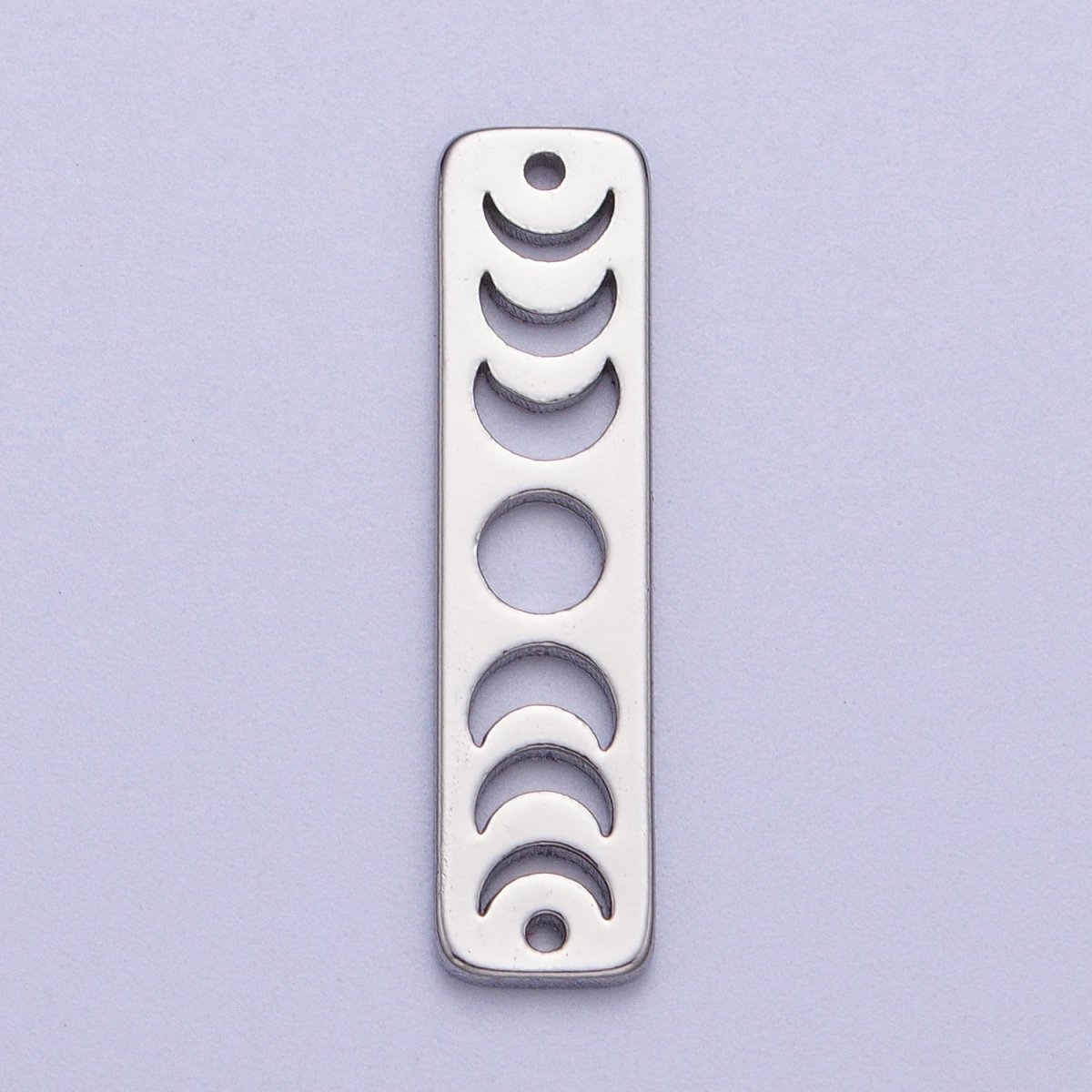 Lunar Crescent Moon Phases Celestial Bar Connector in Gold & Silver | AC054