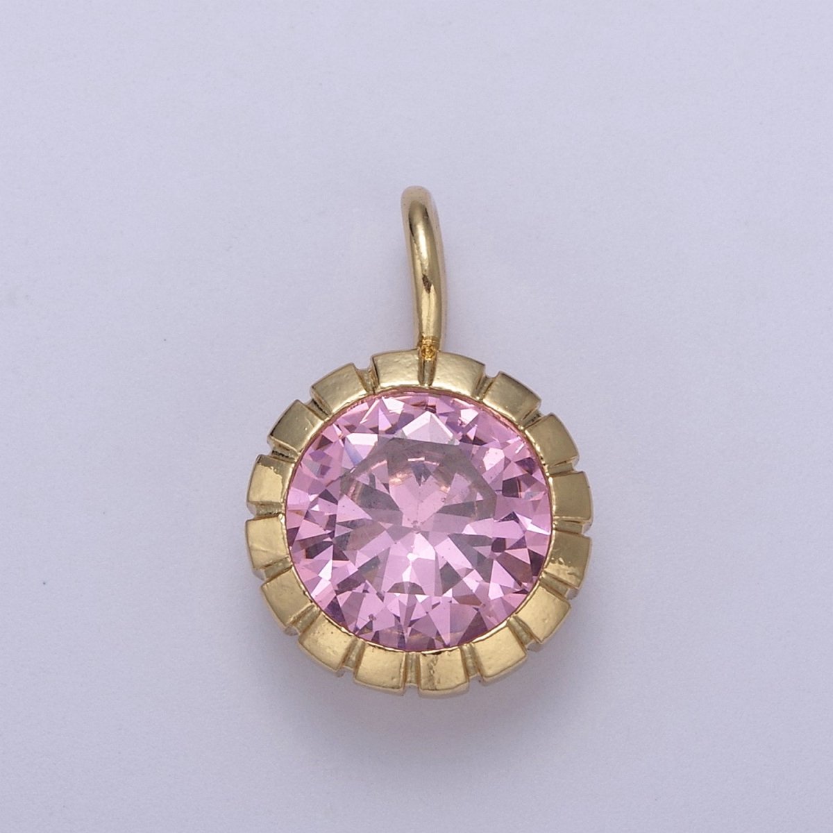 May / June Birthstone Pendant Add on Charm Dainty Cubic CZ Stone for Necklace Bracelet Supply H-495 H-496