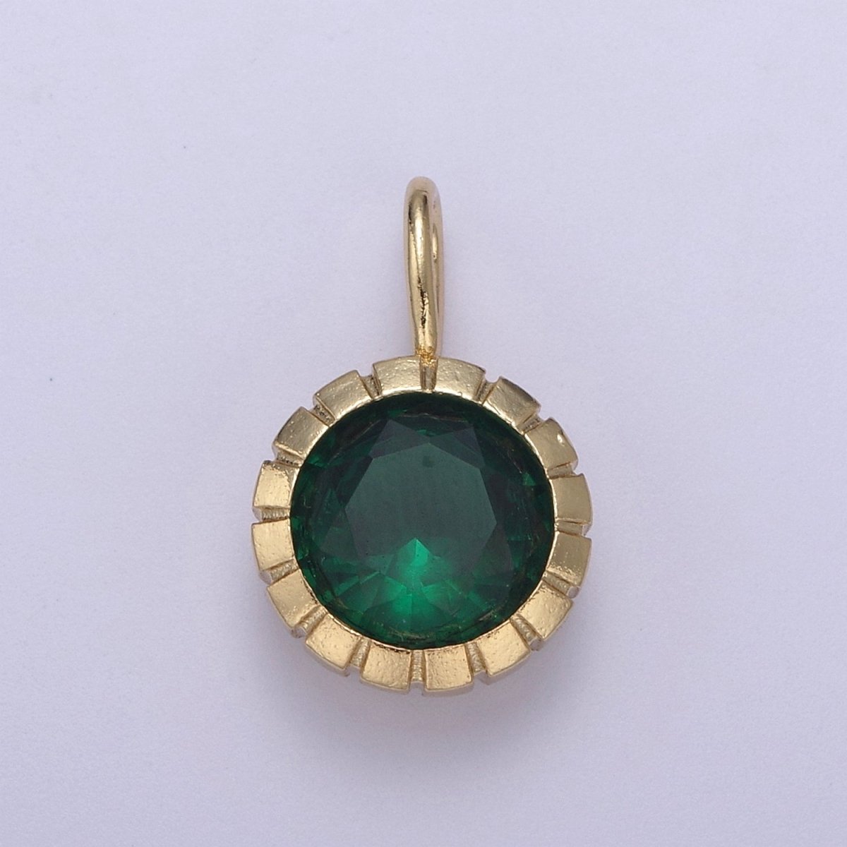 May / June Birthstone Pendant Add on Charm Dainty Cubic CZ Stone for Necklace Bracelet Supply H-495 H-496