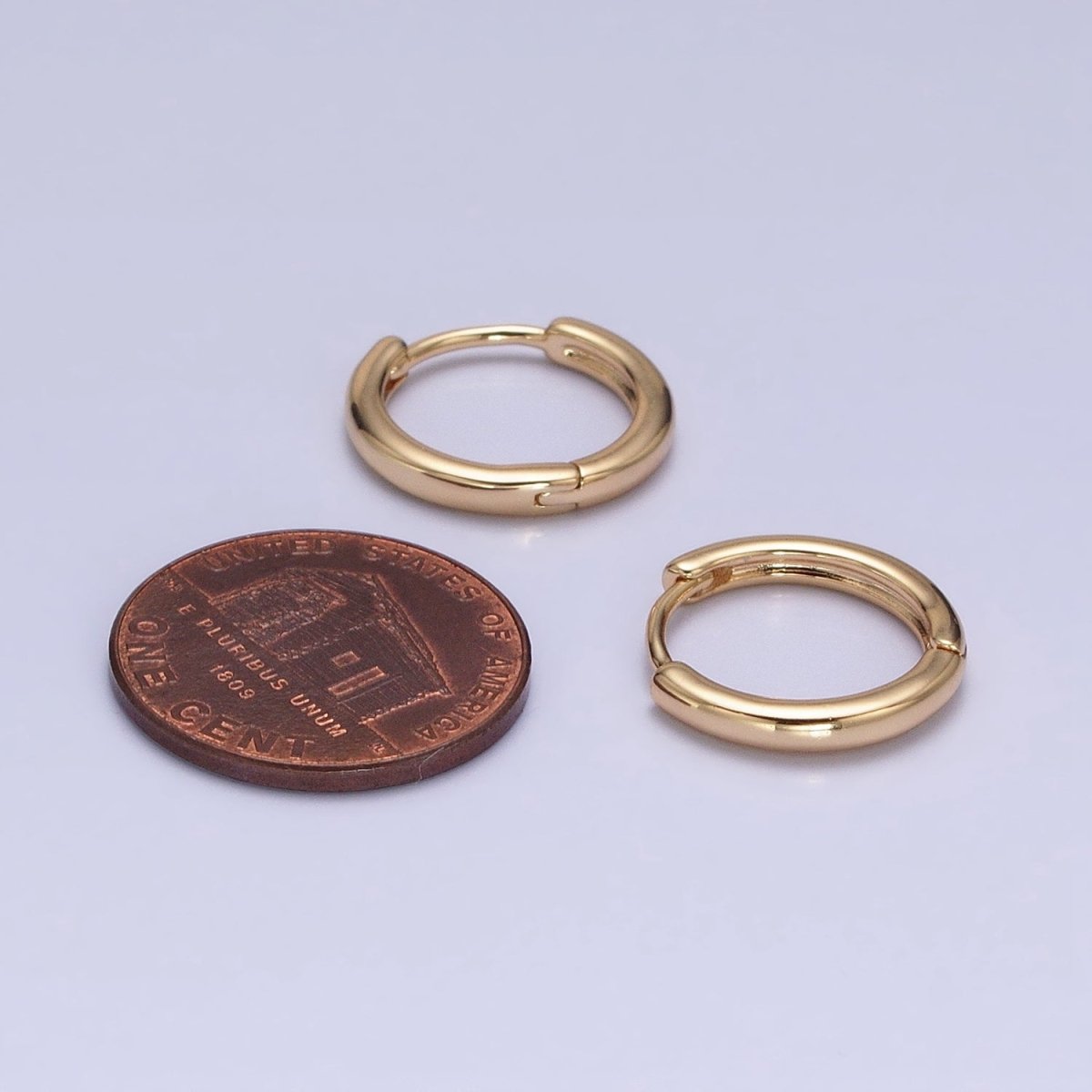 Medium Hoop Earrings in Gold Filled Dainty Gold Hoops Minimalist Earrings AD1396 AD1397