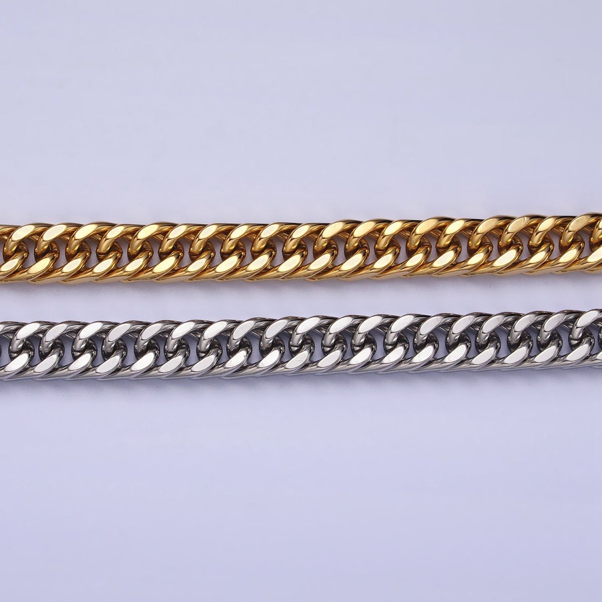 Men's Chain Necklace, Cuban Link Chain Necklace, Stainless Steel Silver Chain, 7mm Cuban Chain Necklace 23.5 inch | WA-1591 WA-1592 Clearance Pricing