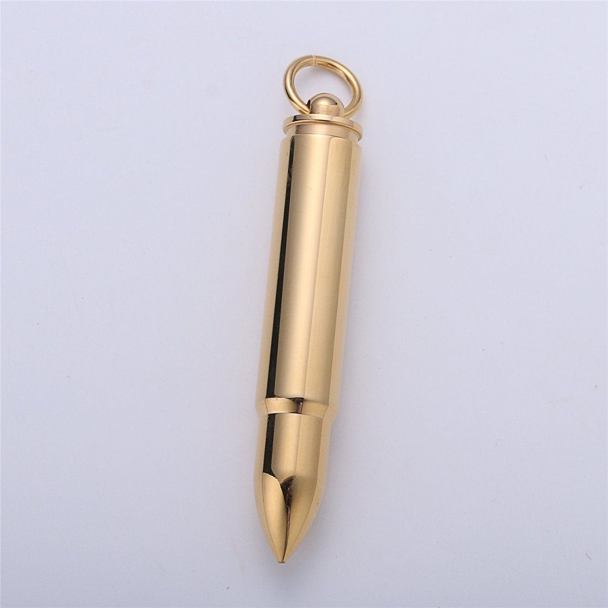Mens Stainless Steel Bullet Pendant Necklaces Urn Ashes Necklace Supply for Cremation Memorial Keepsakes in Gold Silver Ammo E-664