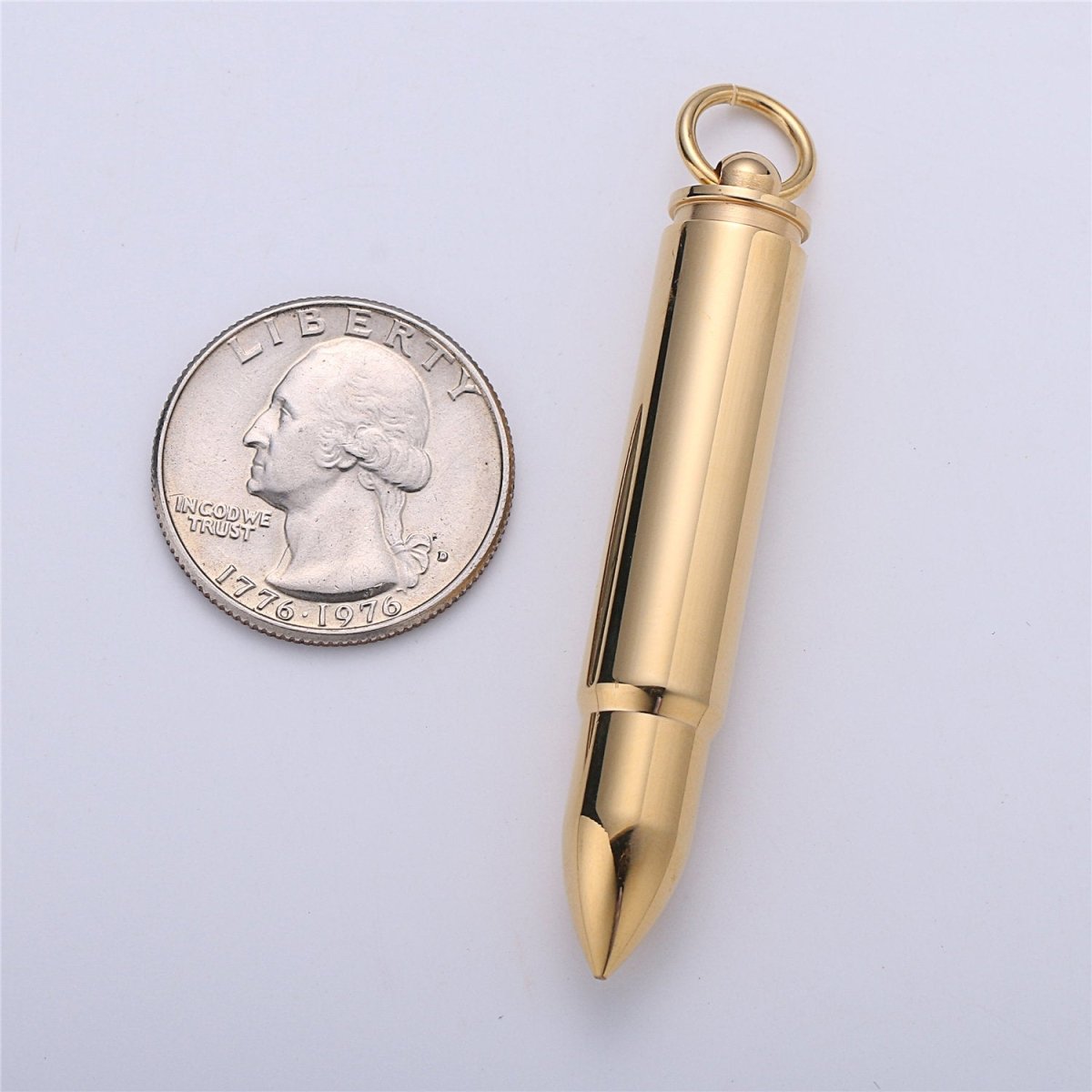 Mens Stainless Steel Bullet Pendant Necklaces Urn Ashes Necklace Supply for Cremation Memorial Keepsakes in Gold Silver Ammo E-664