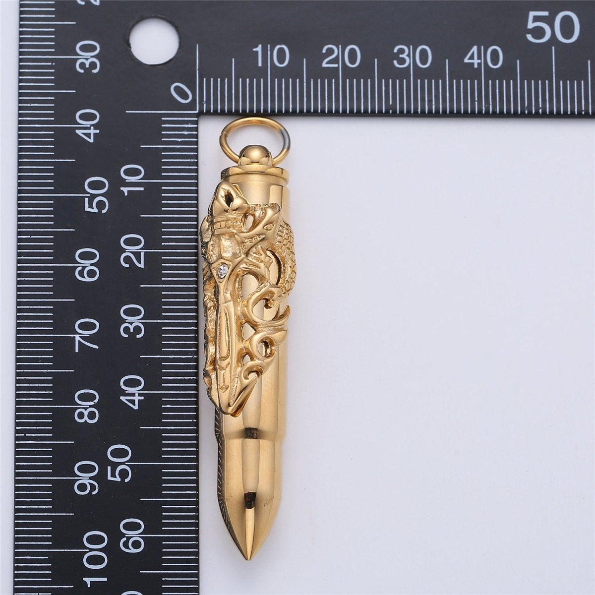 Mens Stainless Steel Dragon Bullet Pendant Necklaces Urn Ashes Necklace Supply for Cremation Memorial Keepsakes in Black Silver Gold Bullet E-662 E-693 E-694