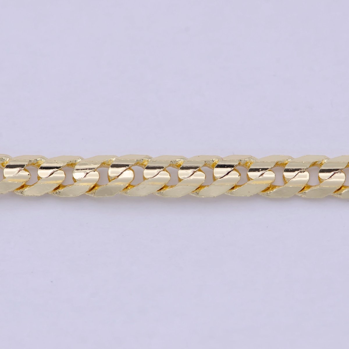 Miami Cuban Gold Curb Link Chain 3.4mm 18K Gold filled Chain Necklace• Gold Necklace Gold filled Layer Necklace | WA-830 Clearance Pricing - DLUXCA