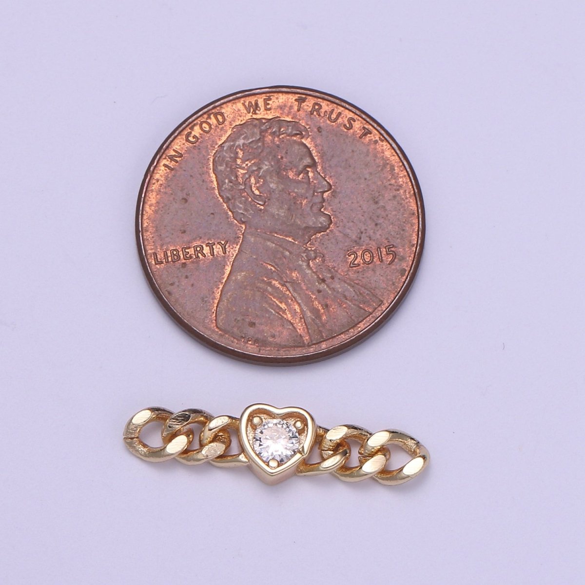 Miami Cuban Link Connector for Bracelet Necklace Jewelry Making Supply Heart Cubic Charm Connector for Statement Jewelry Making F-734