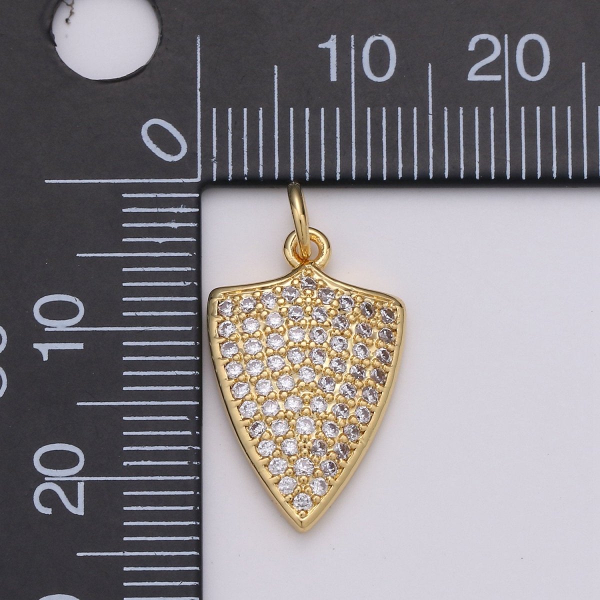 Micro Pave 14k Gold filled Dainty Shield Charm Medieval Knight Medallion Pendant for Necklace Earring Bracelet Charm D-417 D-418
