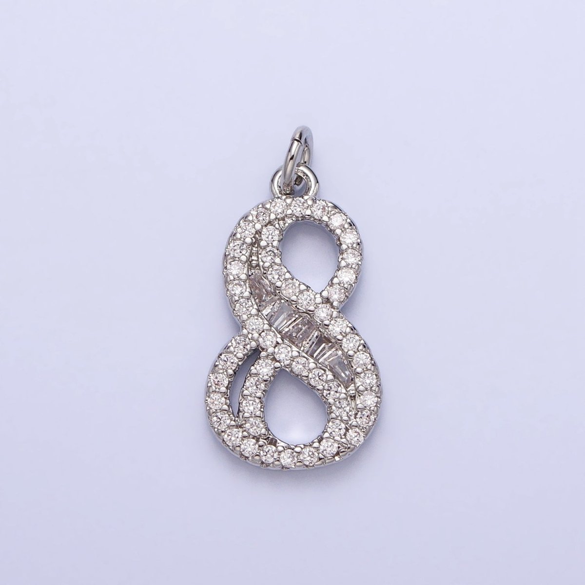 Micro Pave CZ Numbering Charms Pave Dangle Silver Number Charms Women Pave Number Findings Number 0-9 Charms AC529 - AC538