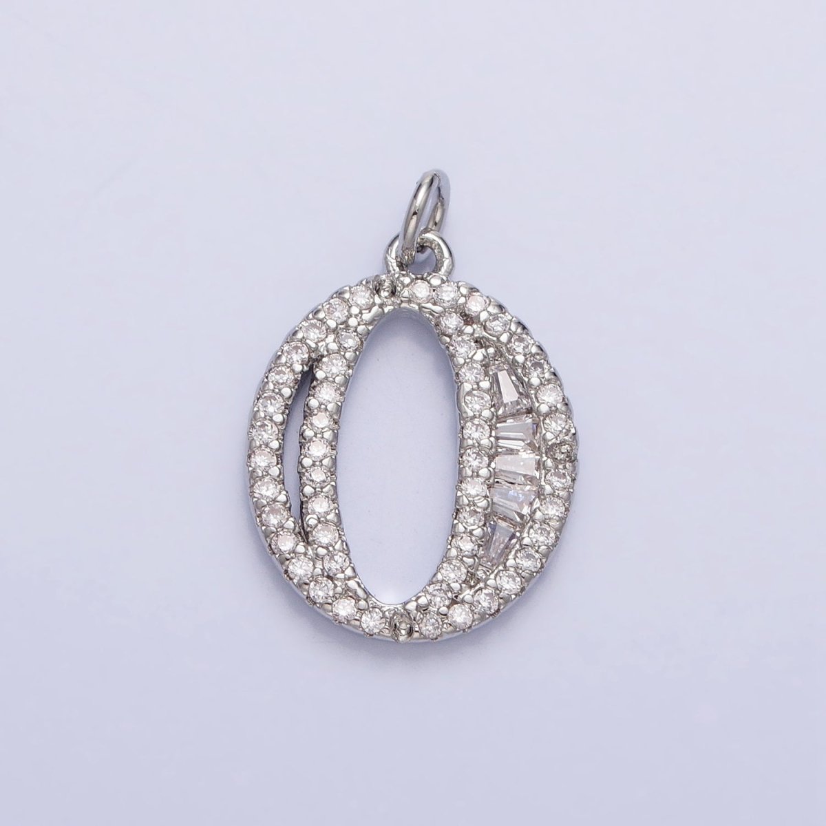 Micro Pave CZ Numbering Charms Pave Dangle Silver Number Charms Women Pave Number Findings Number 0-9 Charms AC529 - AC538