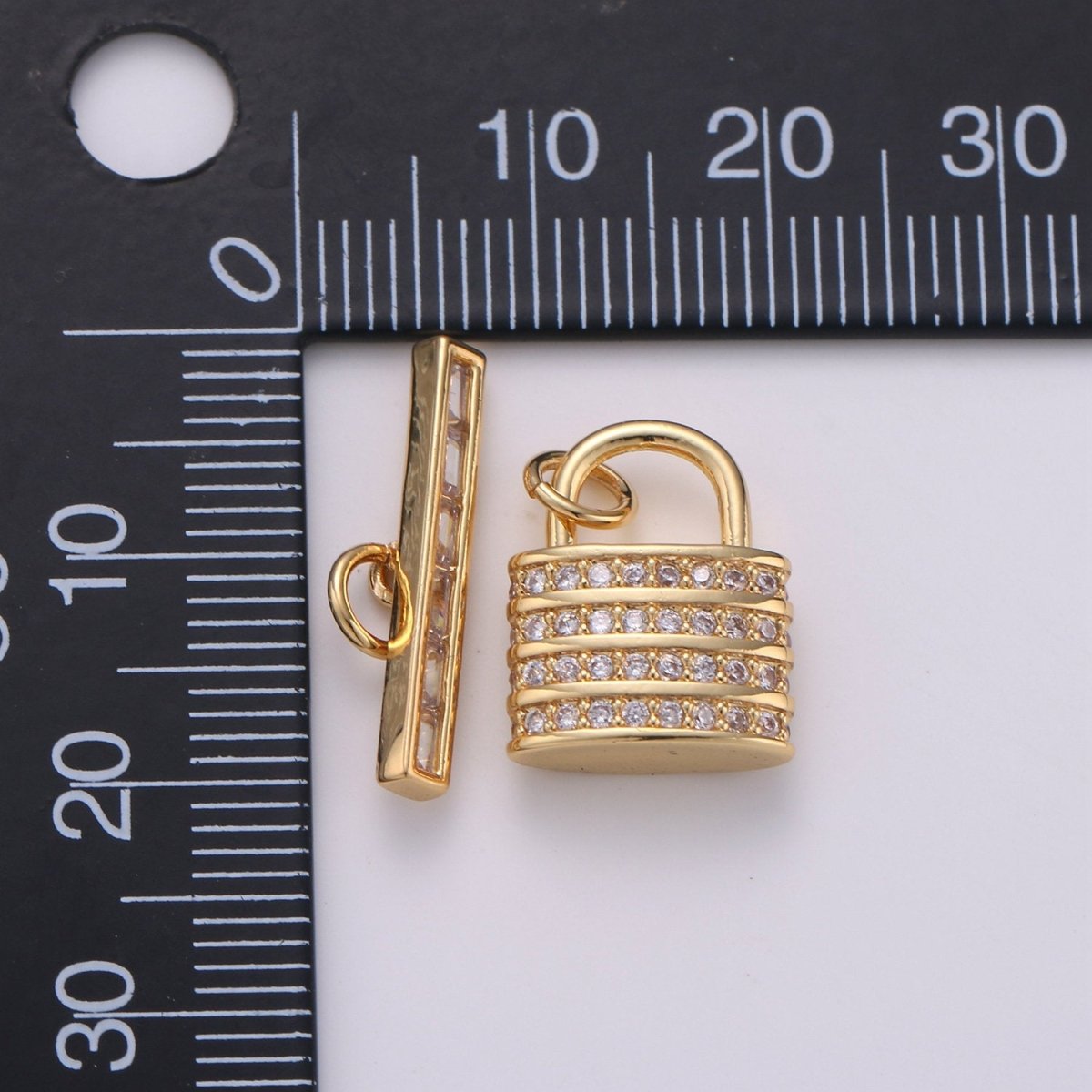 Micro Pave CZ Toggle Clasps, T-Bar, Clasp Connector, Padlock Toggle Clasp, Silver Toggle Clasps Rose Gold Cubic Clasp Jewelry Making, K-526 K-527