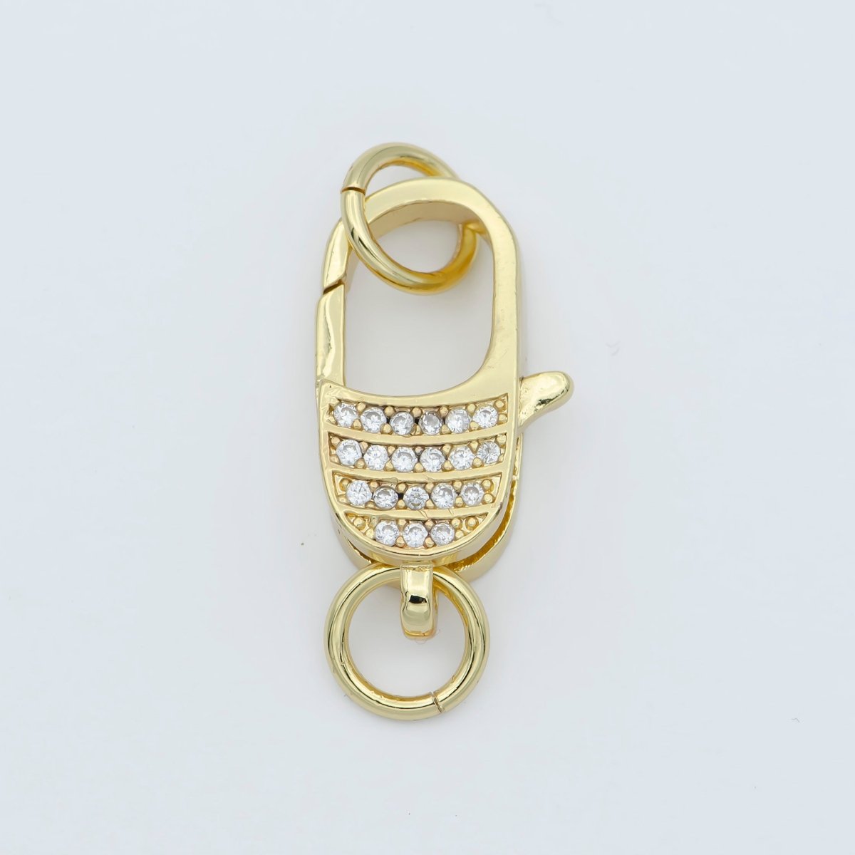 Micro Pave Gold Filled CZ Lobster Clasp End Clasp For DIY Jewelry Making Necklace Bracelet Anklet  L-301~L-304