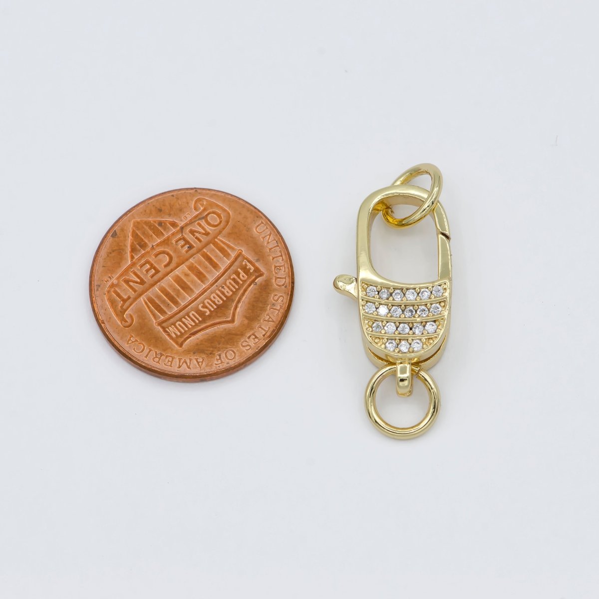 Micro Pave Gold Filled CZ Lobster Clasp End Clasp For DIY Jewelry Making Necklace Bracelet Anklet  L-301~L-304