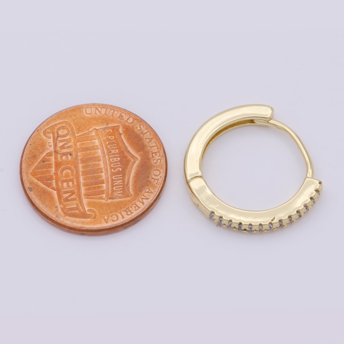 Micro Pave Huggie Earrings Gold / Silver Huggie Hoops • Minimalist Gold Earrings • Perfect Gift for Her T-016