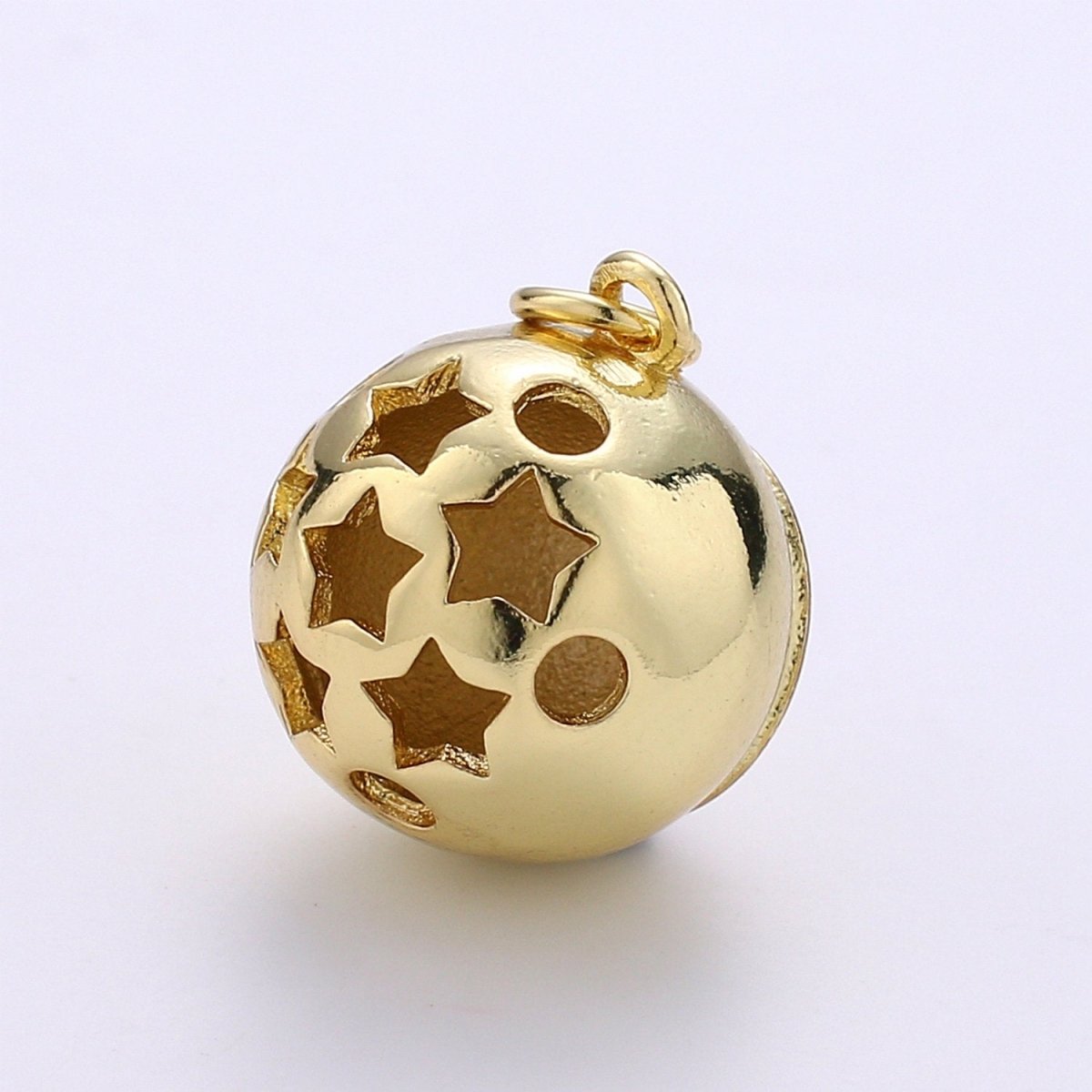 Micro Pave Moon Charm Crescent Moon Charm Ball Charm Ornament Moon Pendant 14K Gold Filled Celestial Necklace Bracelet Charm Jewelry Making, D-704 - DLUXCA