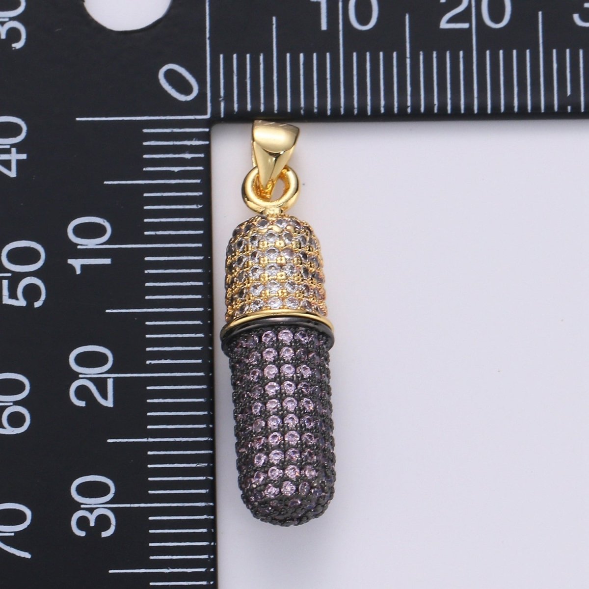 Micro Pave Pill Charms -Cubic Pill Charms -Fancy Charm -Chill Pill Charm Teal Pill Charm -Statement Kawaii Charm for Necklace Pendant I-694